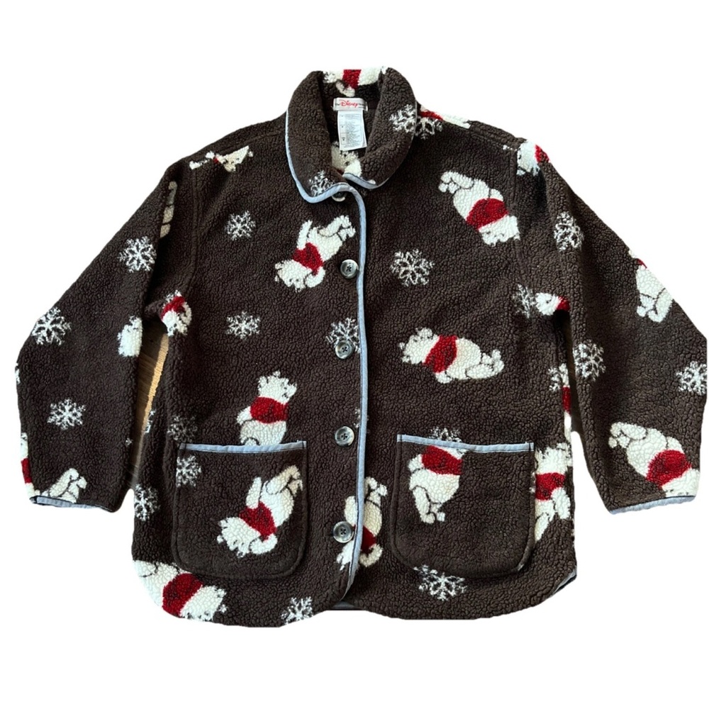 Vintage Disney Pooh Sherpa Button Up Women’s Jacket/Shacket